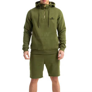 <b>Long</b> Sleeves Wholesale Latest Design <b>Men</b> Hoodie <b>Shorts</b> Set For Online Sale Cotton Made Quick Dry <b>Men</b> Hoodie <b>Short</b> Set - Product Image 1