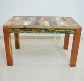 Prix de gros Meubles de maison Table à manger en bois 1.2m Salon parfaitement aménagé Meubles à usages multiples Table à manger en bois massif - Product Image 2