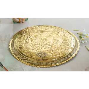 Plato de Latón con Diseño Om de 13.4 Pulgadas para Pooja, Ideal para la Práctica Religiosa en Templos u Hogares, de Indian Art Villa - Product Image 5