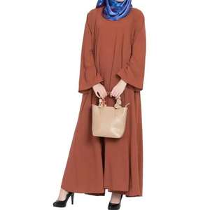 Robe de prière jilbab Abaya ceinture taille femmes Abaya modeste plaine couleur unie traditionnel islamique musulman Abaya caftan Baggy - Product Image 2