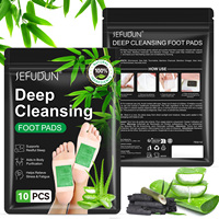 Patchs pour les pieds au charbon de bambou et à l'aloe vera SEFUDUN, 10 pièces, patchs détox pour les pieds, relaxants pour la nuit, soulagement de la fatigue, soin des pieds à base de plantes