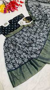 ชุดส่าหรีทันสมัยพิมพ์ลายดิจิทัลคุณภาพสูง - Product Image 2