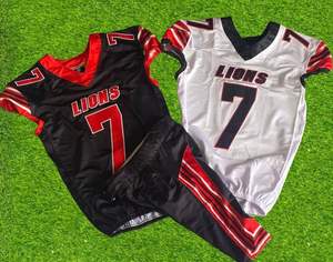 Wholesale High Quality 12 Panel American Football <b>Uniforms</b> Personalized for <b>Schools</b> & Leagues Sublimation Technics Price - Product Image 3