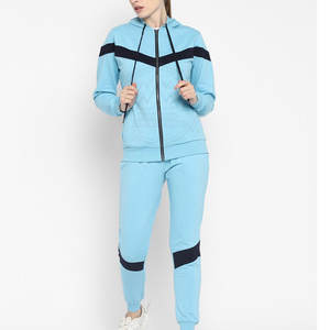 Trajes de chándal de invierno para mujer 100% algodón ligeros con logotipo personalizado, conjuntos transpirables de talla grande a prueba de viento para adultos - Product Image 1