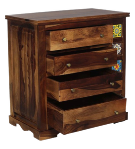 Commode en bois massif, fabriquée à la main, écologique, durable, design moderne, meubles de maison, rangement réglable pour salon, appartement - Product Image 2