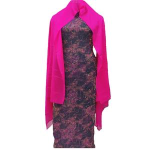 Collection A.K.TRENDY : Ensemble Somali Dirac en tissu Gabasar, manches cloche, imprimé floral, coupe ample, coton et élasthanne, écologique, luxe - Product Image 1