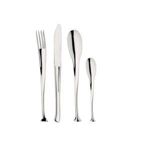 Ensemble de couverts en acier inoxydable, finition polie moderne, avec plusieurs tailles et formes, ensembles de couverts - Product Image 1