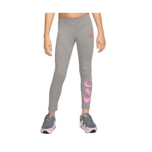 Pantalon de sport pour filles avec logo Nike imprimé Couleur : gris/rose 100% authentique - Product Image 1