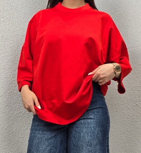 เสื้อยืดผ้าฝ้าย100% ขนาดใหญ่สีที่กำหนดเองด้วยการพิมพ์สีสันสดใสออกแบบลายสีทึบบริการ OEM & ODM - Product Image 2