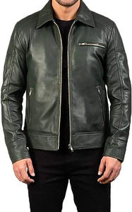 Chaqueta de Cuero 100% para Hombre, Estilo Casual de Oficina, Piel Auténtica, Lona, Invierno, Multicolor - Product Image 4