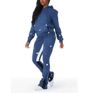 Sudaderas con capucha y pantalones de chándal de gran tamaño para mujer, conjunto de chándal de dos piezas, pantalones de chándal para mujer hechos en Pakistán - Product Image 1