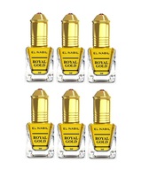 Huile de parfum ROYAL GOLD par EL NABIL 5 ML, parfums originaux arabes d'Oud de Dubaï pour hommes et femmes