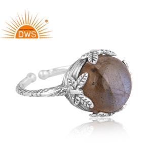 Anillo ajustable de piedras preciosas de labradorita Natural de plata esterlina oxidada más vendido, joyería personalizada para mujer, regalo para ella - Product Image 3