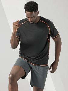 T-Shirt da Palestra per Uomo 100% Cotone, <span class=keywords><strong>Abbigliamento</strong></span> Traspirante per Sport, Corsa, Allenamento e Fitness - Product Image 2