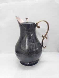 Elegante diseñador Ayurvédico hecho a mano puro cobre Metal jarra tapa función personalizada para agua y vino ecológico Drinkware India - Product Image 6