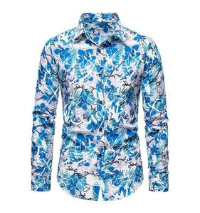 2025 mode imprimé fleuri hommes chemise à manches longues col rond printemps été décontracté T-Shirts pour les femmes - Product Image 3