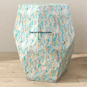 Fabrication de nacre naturelle Table d'appoint Meubles de style luxueux Table d'appoint fabriquée à la main en gros - Product Image 3