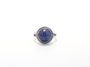 Anillo de declaración de Plata de Ley 925 para mujer, piedra preciosa de lapislázuli azul Natural, joyería de moda para fiestas - Product Image 3