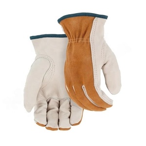 ถุงมือหนังสีขาวสำหรับขับรถ100% หนังกวางทำจากหนังกวาง - Product Image 2