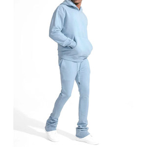 ชุดจ็อกเกอร์ผู้ชายผ้าฝ้าย 100% ระบายอากาศได้ดี พิมพ์โลโก้ได้ตามต้องการ ชุดวอร์มสำหรับฤดูหนาว กางเกงจ็อกกิ้งและเสื้อฮู้ด - Product Image 2