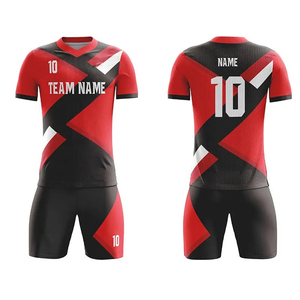 เสื้อฟุตบอลแบบสั่งทำสำหรับทุกเพศเสื้อทีมพิมพ์ซับลิเมชันลายชื่อทีมและโลโก้แบบ MOQ ต่ำมีบริการ OEM สำหรับผู้ชาย - Product Image 6