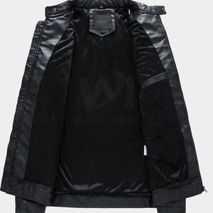 Custom Made Design Solid Color Breathable <b>Men</b> Winter <b>Jacket</b> Streetwear Hot Sale Reasonable Price <b>Men</b> <b>Leather</b> <b>Jacket</b> - Product Image 3