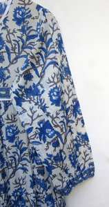 ชุดแมกซี่เดรสลำลองสไตล์อินเดียหรูหราสำหรับผู้หญิงและเด็กผู้หญิงชุดเดรสพิมพ์ลายดอกไม้ใส่ได้ทุกวันมีกระดุม - Product Image 3