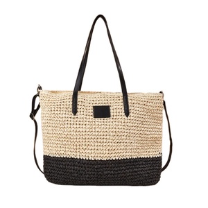 Bolso de Hombro de Paja Tejido a Mano para Mujer, Estilo Moderno, Bolso de Playa de Macramé y Ganchillo - Product Image 1
