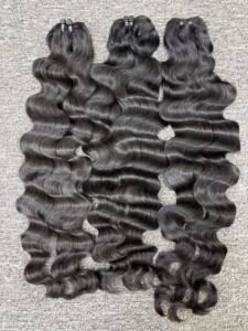 Venta al por mayor de pelo 100% sin procesar de un donante vietnamita camboyano profundo ondulado doble dibujado vendedores de pelo - Product Image 5