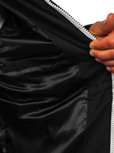 2024 veste matelassée en nylon avec logo personnalisé pour hommes long manteau d'hiver noir fermeture à glissière grande taille toile tissu Style bulle - Product Image 6