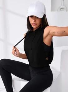 92% algodón 8% Spandex 290GSM French Terry Pullover sudaderas con capucha suave Otoño Primavera Invierno Yoga gimnasio Fitness Jersey verano Yoga - Product Image 5