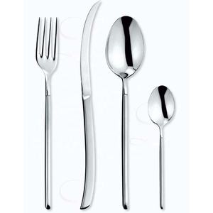 Unique Design <b>Thin</b> Waving Long Handle Silver Nickle Creative Cutlery Set for Restaurant Table - Product Image 1