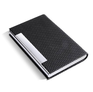 Cartera de Cuero Rojo de Lujo, Tarjetero, Estuche para Tarjetas de Visita, Estuche Delgado de Metal con Cierre Magnético para Hombre y Mujer - Product Image 4