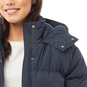 Dernier style Veste matelassée chaude d'hiver pour femmes personnalisée Solide Col montant respirant Séchage rapide Tissu tricoté - Product Image 3