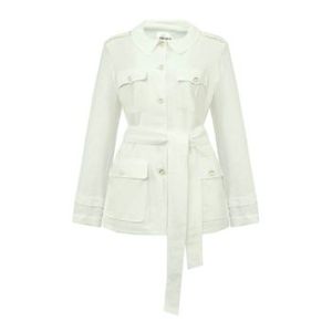 แจ็กเก็ตซาฟารีผ้าลินินทะเลทรายสำหรับผู้หญิงหรูหรากระดุมแถวเดียวสำหรับเวียดนามบริการ ODM สไตล์ลำลอง - Product Image 6