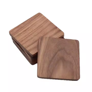 Posavasos de madera de acacia de alta calidad, posavasos de nogal de nuevo diseño, Decoración de mesa, posavasos clásicos de madera maciza, artesanías de media luna - Product Image 6