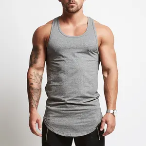 Nuovo design 2022 all'ingrosso per uomo canotta sportiva personalizzata Muscle Fitness Vest canotta nera da uomo canotta Solid Racer Back Spo