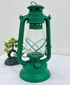 Lanterne à bougie décorative vintage Lanterne suspendue décorative pour patio-Lanterne de table-Lanterne extérieure (verte) - Product Image 1