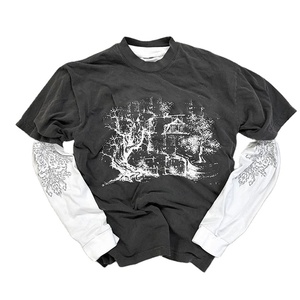 เสื้อยืดแขนยาวสำหรับผู้ชายผ้าคอตตอนซักกรดสองชั้นแห้งเร็วพลอยเทียมดิจิตอลสั่งทำโลโก้ได้ตาม2025 - Product Image 2