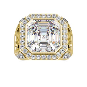 <b>Solid</b> 925 Sterling <b>Silver</b> VVS Moissanite Diamond Engagement & Wedding Ring with 18K Gold Pearl for Both Ceremonies - Product Image 6