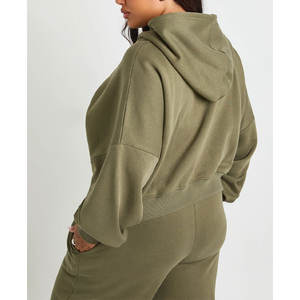 Señoras Streetwear Sudadera con capucha de gran tamaño Bordado personalizado Impresión OEM Servicio Hecho en fábrica - Product Image 5