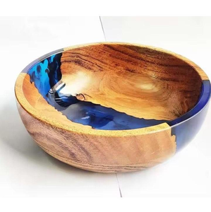 Ensaladera Clásica Ecológica de Resina Epoxi y Madera Hecha a Mano, Pieza Decorativa Única para Servir en el Hogar, Restaurantes y Fiestas, Saniya - Product Image 6