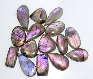 15 pièces de pierres précieuses en vrac de labradorite de feu violet naturel forme de mélange de cabochon lisse avec des tailles uniques pour la fabrication de bijoux - Product Image 5