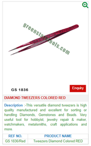 Pinzas de acero inoxidable Red Diamond GS 1836, herramientas de joyería para uso en joyería - Product Image 2