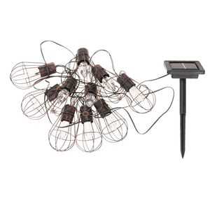 Lampe solaire LED GIRLANDA à 10 ampoules en cuivre Loft - Product Image 6