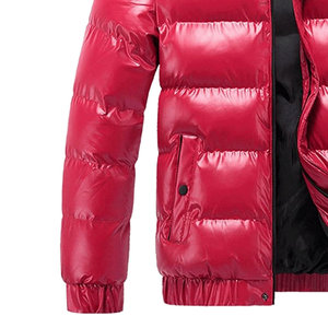 Veste d'extérieur pour hommes Vestes pour hommes Coupe régulière Fermeture éclair avant Manches longues Col à capuche Nouveau design Veste matelassée pour hommes - Product Image 5