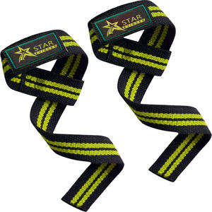 Customized Cotton Wrist Straps Gym Fitness Padded Support Weightlifting Hand Lifting Straps Strength <b>Training</b> Exercise <b>Equipment</b> - Product Image 1