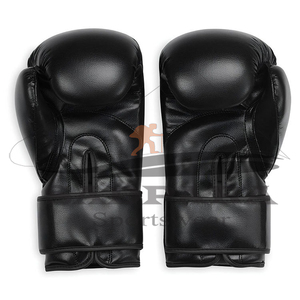 Cómodos guantes de boxeo con logotipo personalizado profesional, cuero de vaca, duradero, con cordones, equipo de entrenamiento de lucha Muay Thai - Product Image 2