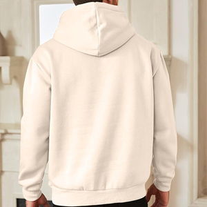 Style de rue personnalisé surdimensionné hommes sweats à capuche blanc uni en vrac hiver hommes sweat pull à capuche - Product Image 2
