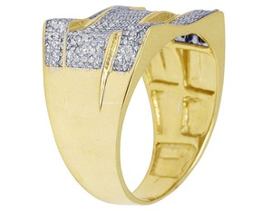 S925 Sterling <b>Silver</b> Moissanite Round Diamond Bling Hip Hop Jewelry <b>Ring</b> Collection For <b>Men</b> for Engagement Gift Party - Product Image 5